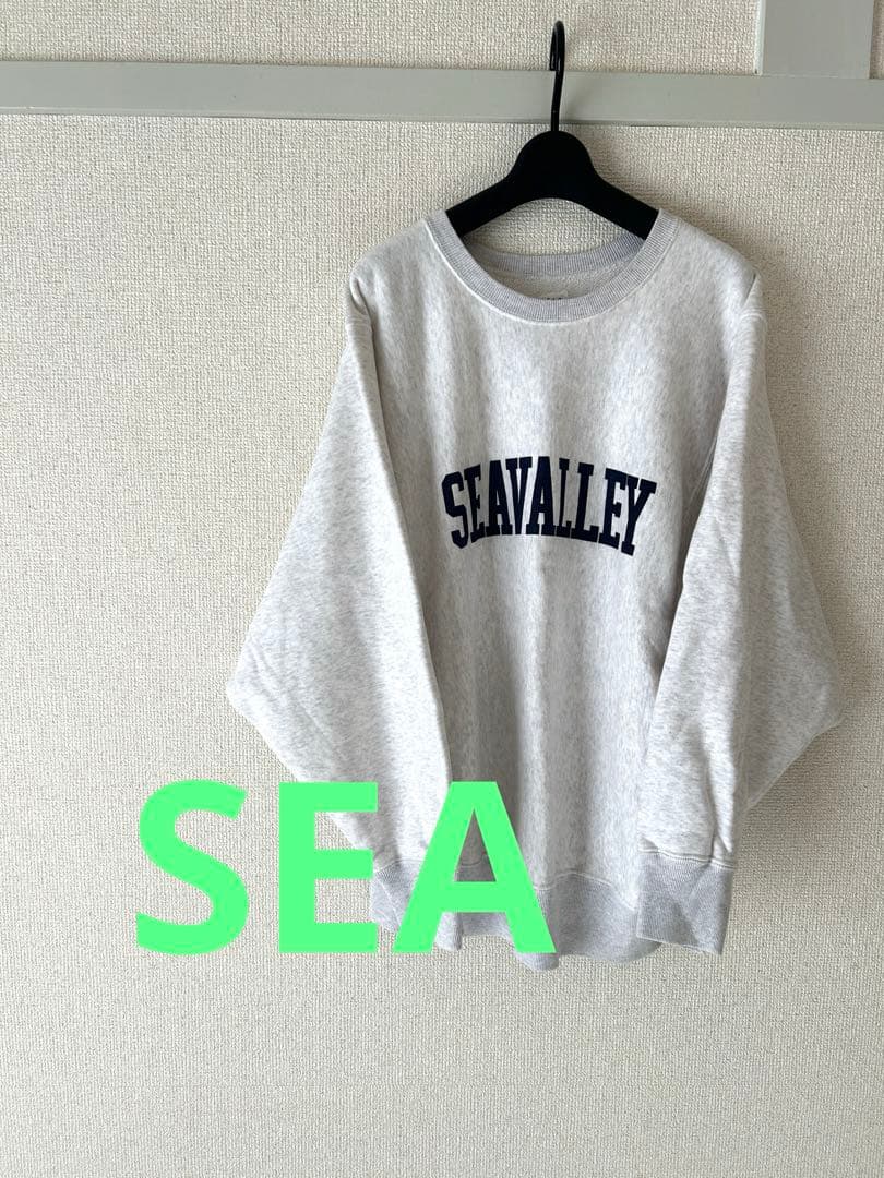 SEA スウェット　日本製　ロゴスウェット WIND AND SEA◇スウェット/S/コットン/GRN/無地 : セカンドストリート