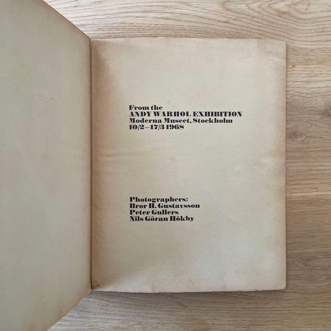 アンディーウォーホル 図録 ストックホルム展示会 1968年 ただいま