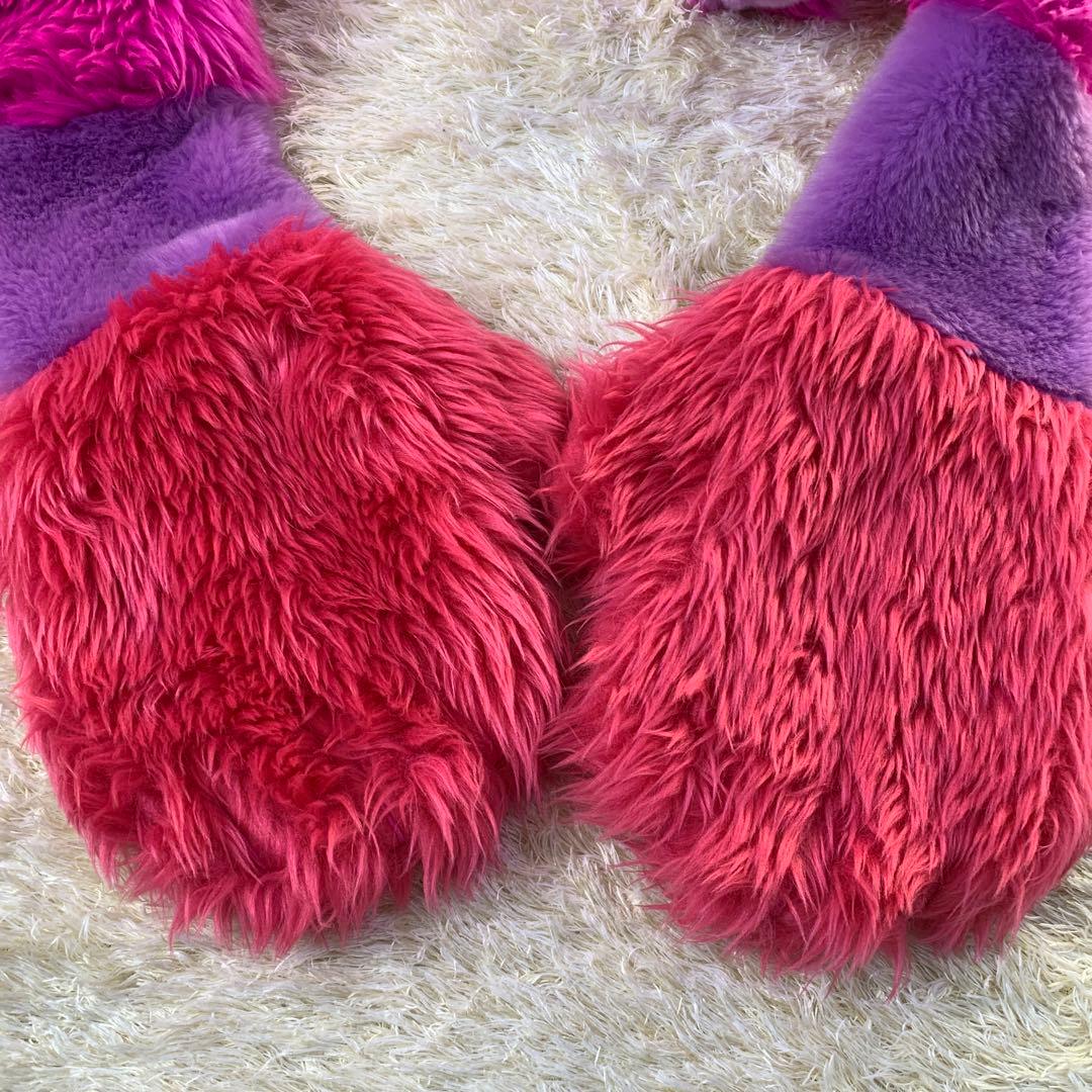 ディズニー チシャ猫 フード付きマフラー ピンク 手袋 - メルカリ