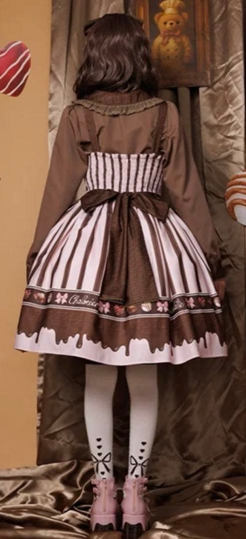 axes femme Chalmiere ボンボンショコラ柄ジャンスカ（ピンク） - メルカリ