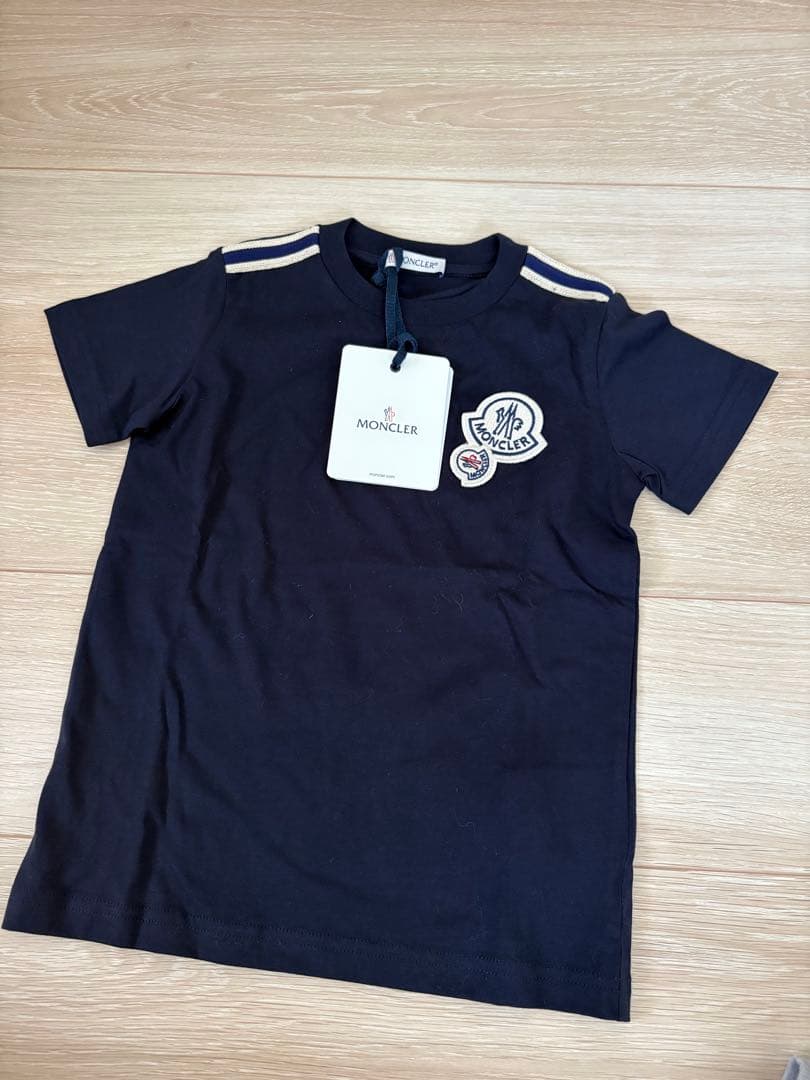 訳あり【新品タグ付き】モンクレールTシャツ6A=116㎝ Moncler Kid's Embroidered Logo Cotton Jersey T-Shirt, Size 6M-3