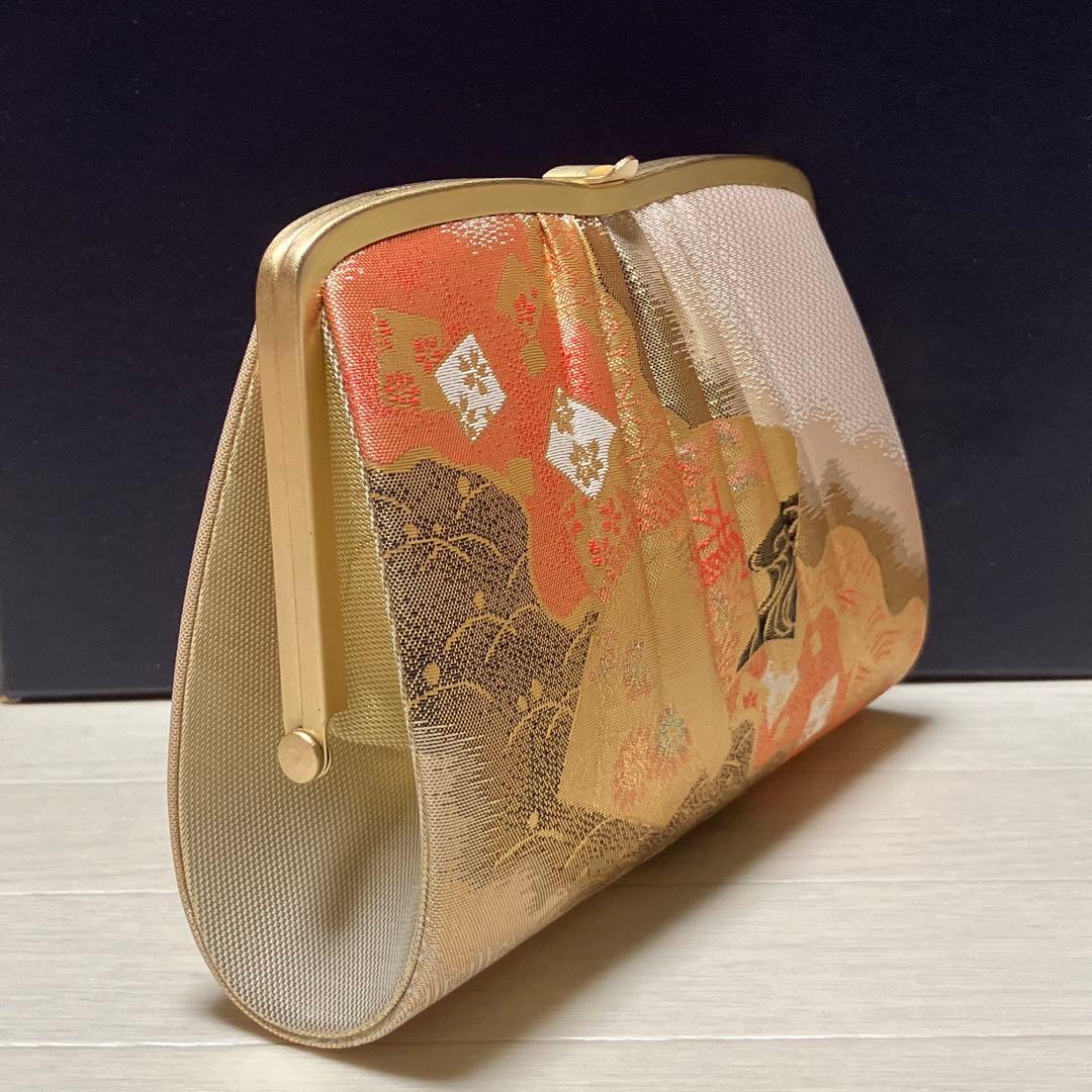 《未使用》佐賀錦　草履バッグセット　ゴールド　Lサイズ