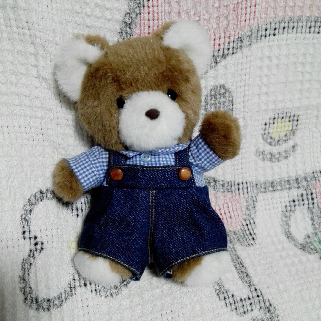 昭和レトロ サンアロー クマ マック ぬいぐるみ 中古品 Sサイズ 20cm