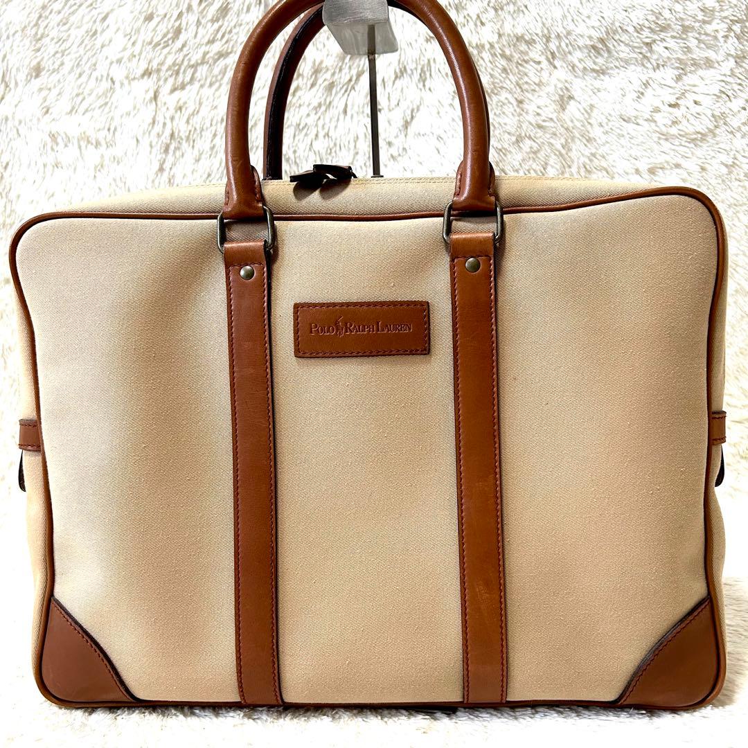 希少✨ポロラルフローレン ビジネスバッグ サファリシリーズ コットン
