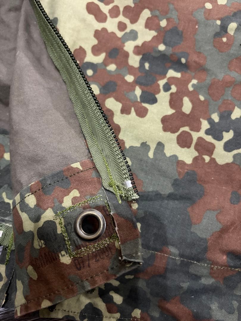 値下】ドイツ軍 パップテント 軍幕 前面ジッパー加工済／蚊帳・ロープ