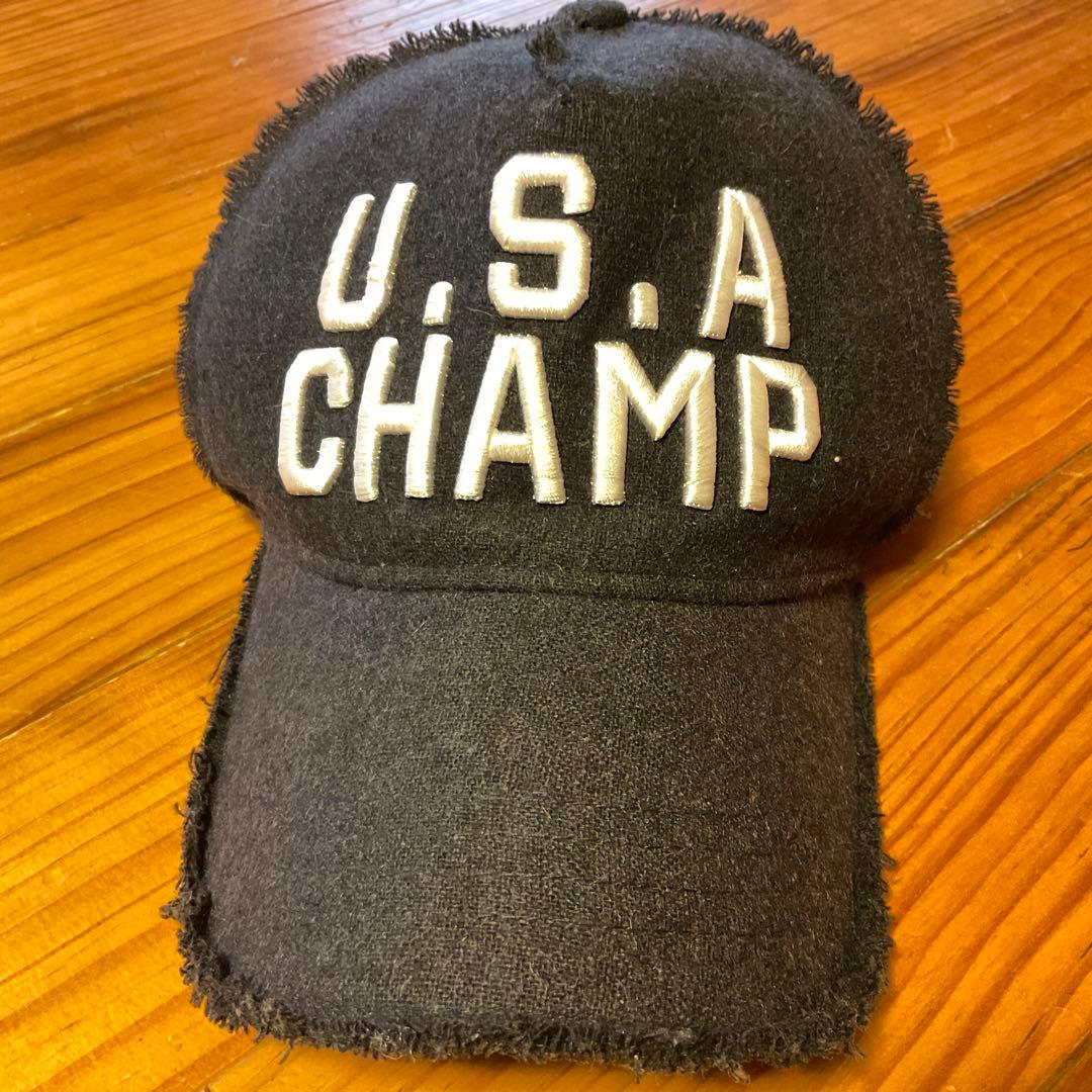 YOSHINORI KOTAKE U.S.A CHAMP フリンジキャップ 黒 - メルカリ