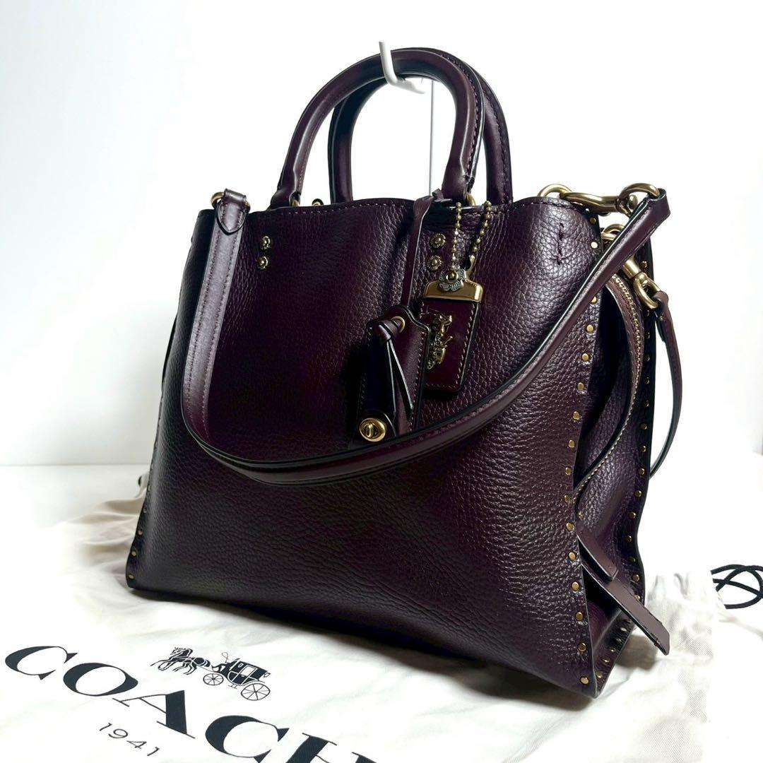 【未使用に近い✨】コーチ ハンドバッグ ローグ 30 2way ショルダーバッグ qy2339-01_1.jpg
