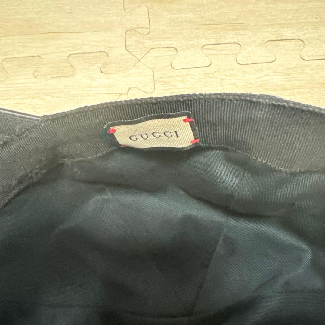 GUCCI ブラック ストライプキャップの通販はau PAY マーケット - 輸入