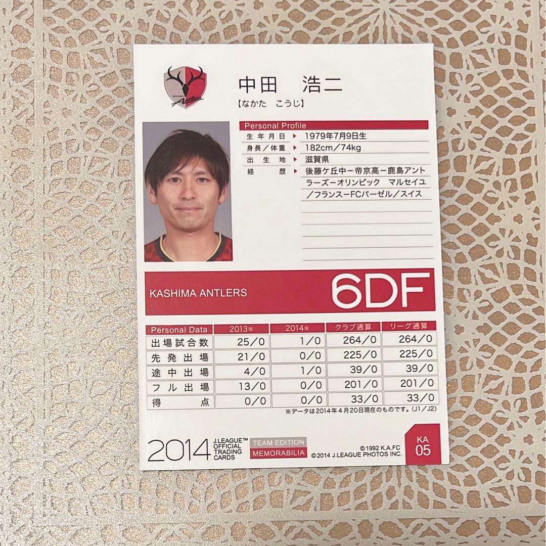 鹿島アントラーズ カード 中田浩二 サッカー Jリーグ - メルカリ