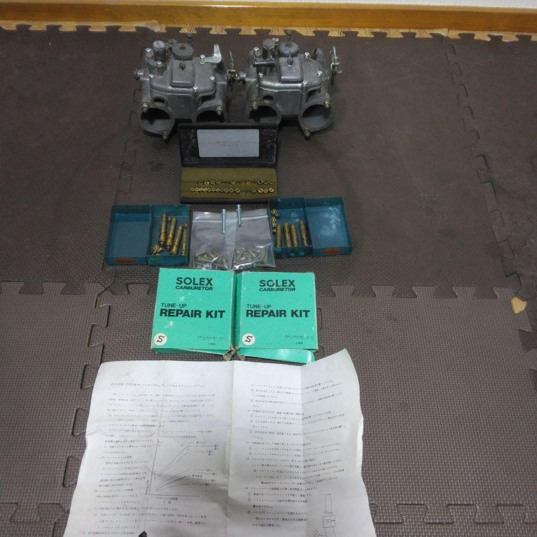 SOLEX 44パイキャブレター 2機 リペアキットジェット類多数おまけセット ミクニ純正 SOLEX ソレックス 4型 44 40 用 オーバーホールキット 3個