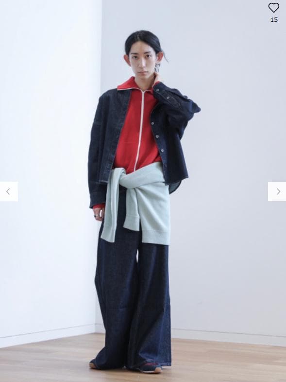 ユニクロC ミラノリブフルジップカーディガン XL レッド 未使用 完売品