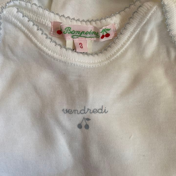 新品未使用】 ボンポワン白色ロンパースセット