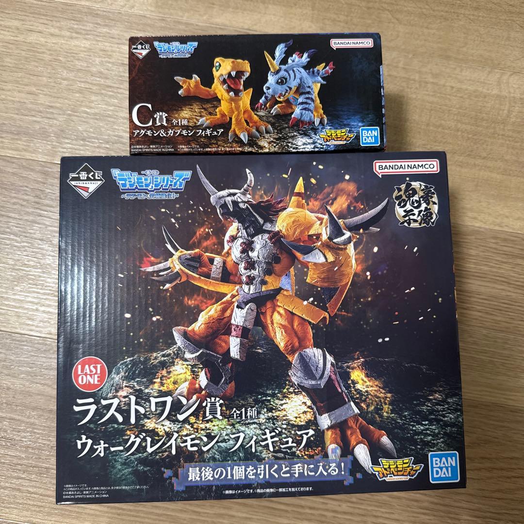 一番くじ デジモン フィギュア　ラストワン賞 ウォーグレイモン とC賞 デジモンアドベンチャー」一番くじが発売！魂こもった「ウォー