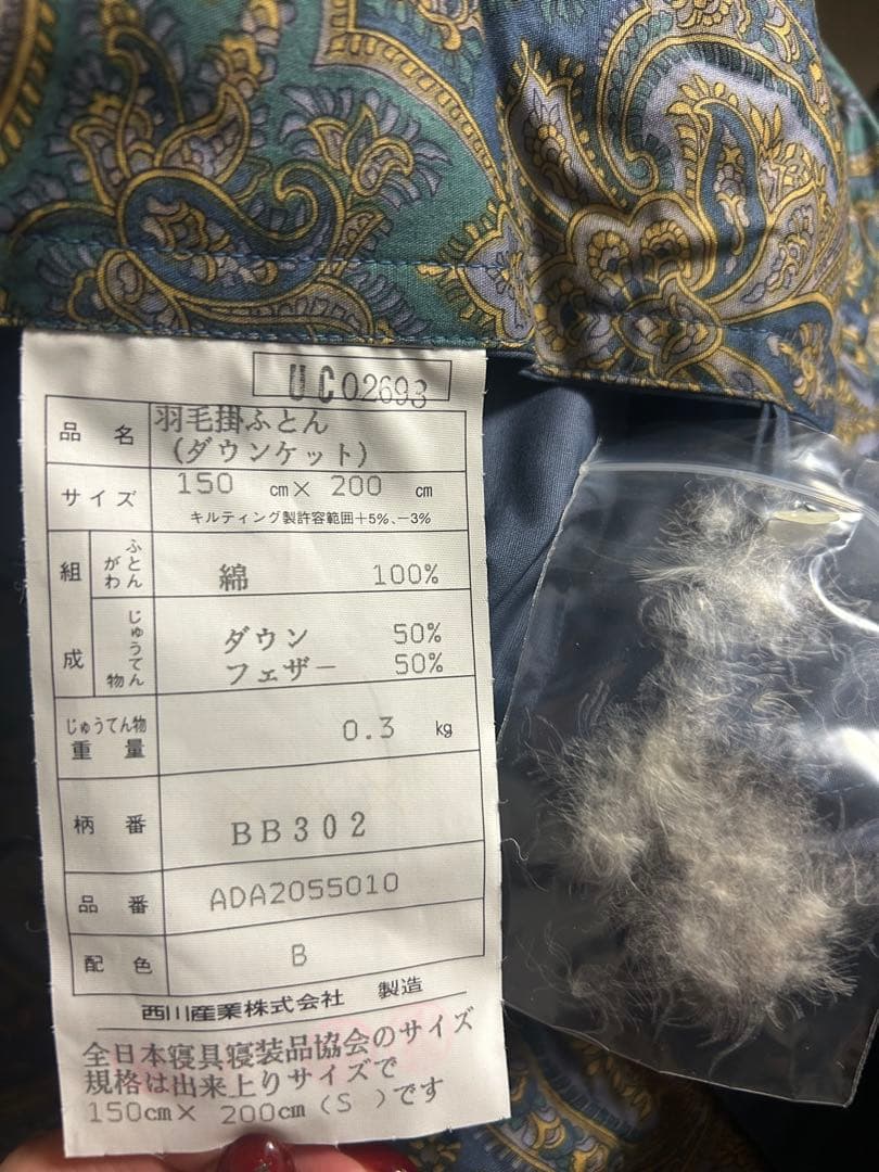 BURBERRYバーバリー羽毛掛ふとん2個セット シングルサイズ150×200