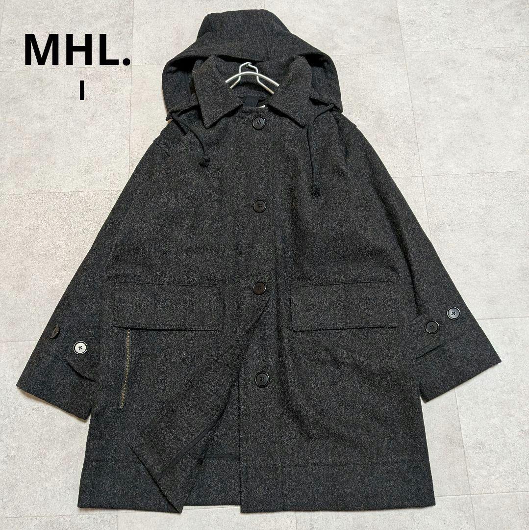 極美品✨️24AW MHL. ベーシックウールメルトンコート 定価6.4万 BASIC WOOL MELTON COAT | MARGARET HOWELL（マーガレット・ハウエル