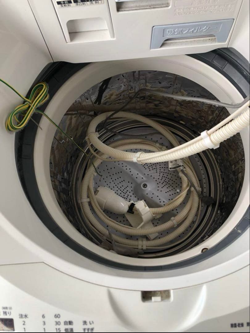 SHARP 縦型　洗濯乾燥機 ES-TX80F-W 8.0kg