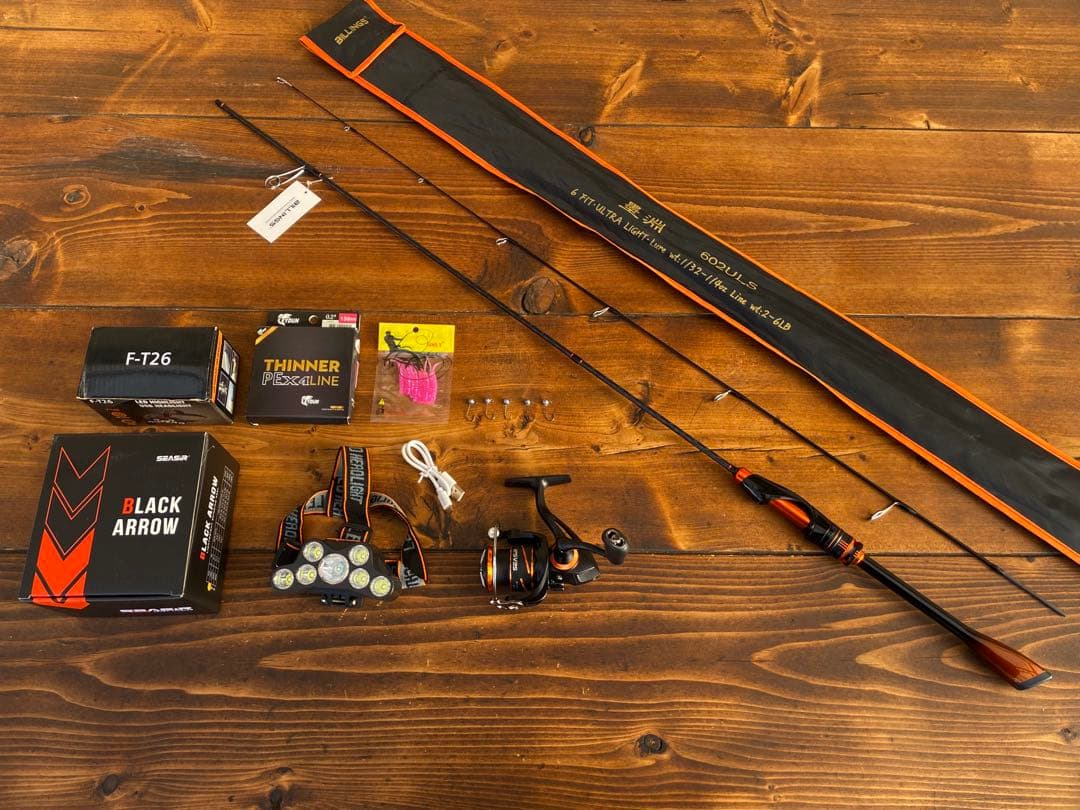 アジングセット　超軽量　アジングロッド　6ft 1.8M スピニングロッド　新品