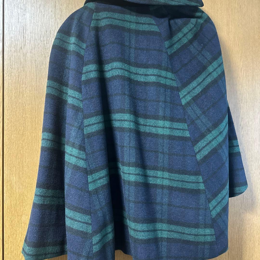 JENNE × BB. チェック柄 ケープ コート ジェンヌ ブリジットバルドー