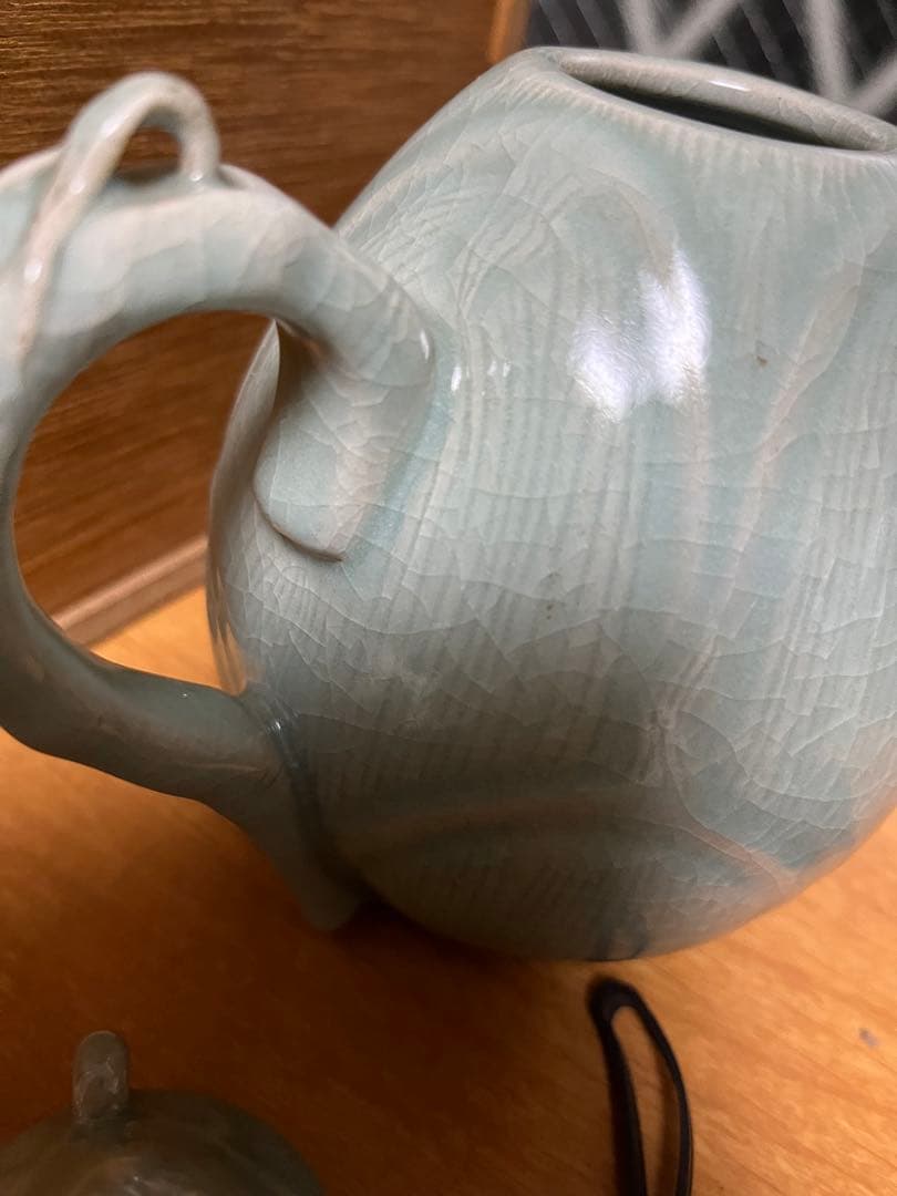 時代高麗青磁 水注 煎茶道具 水差し 青磁置物 アンティーク 工芸品