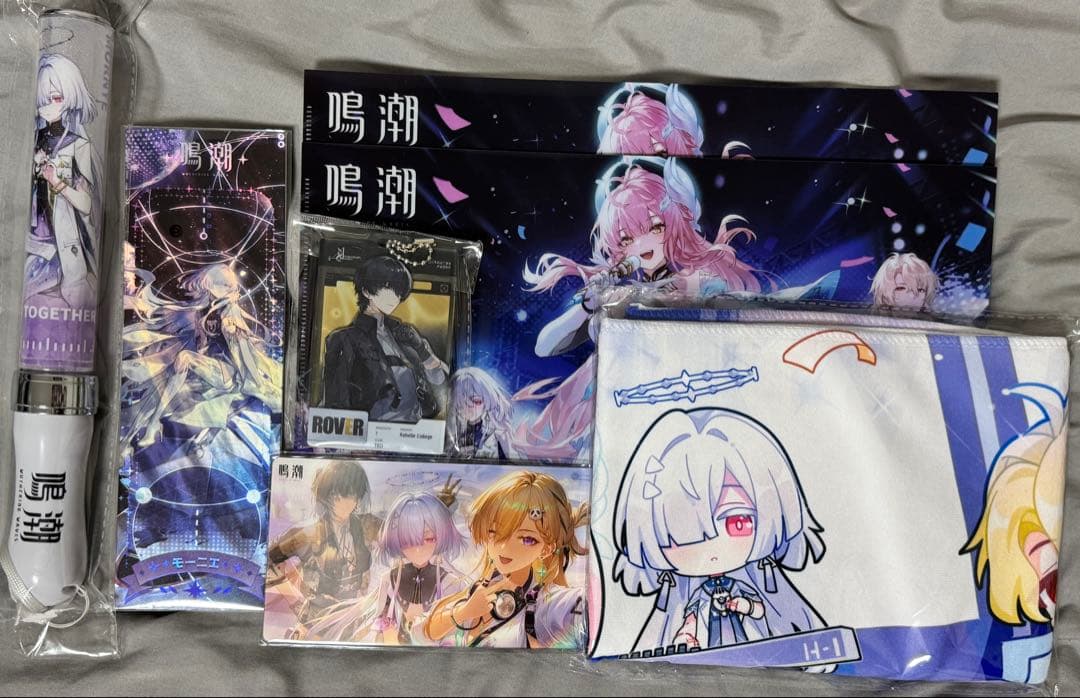 鳴潮　モーニエ　チケット　ペンライト　池袋　限定特典　セット 交換】鳴潮 ライブ イベント ポップアップ 特典 タオル ペンライト