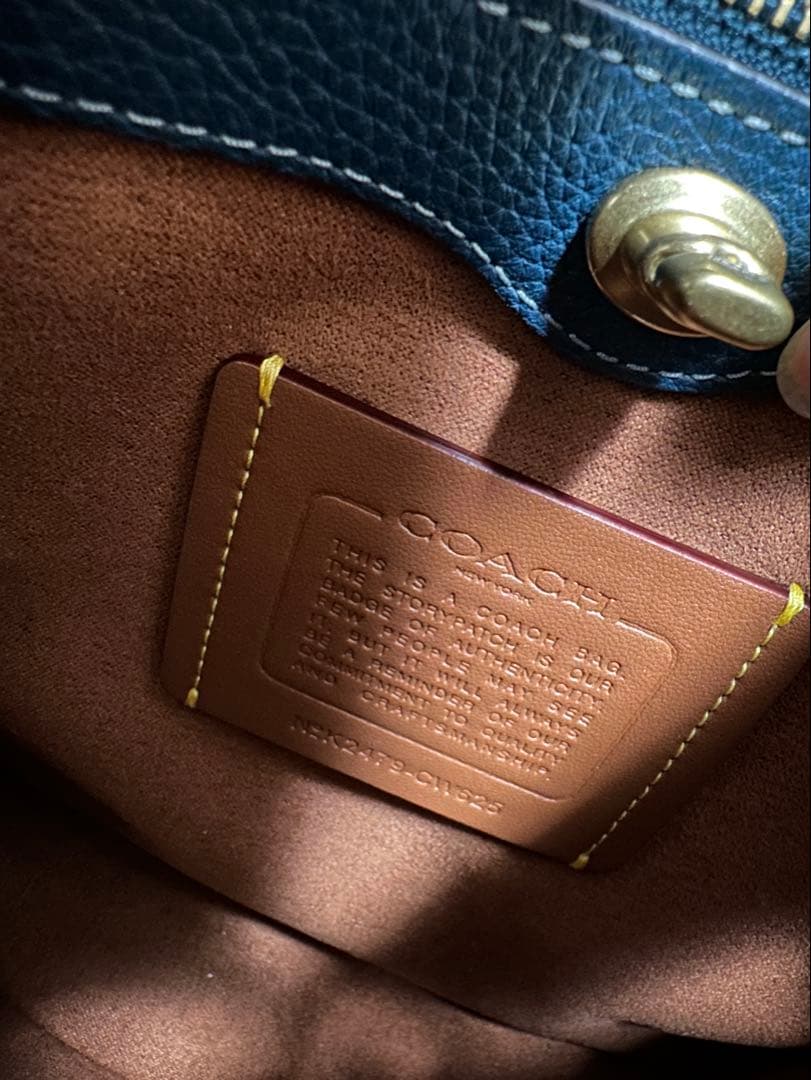 coach ウィロウ19 ソフト バケット バッグ ブラス/マリン - メルカリ