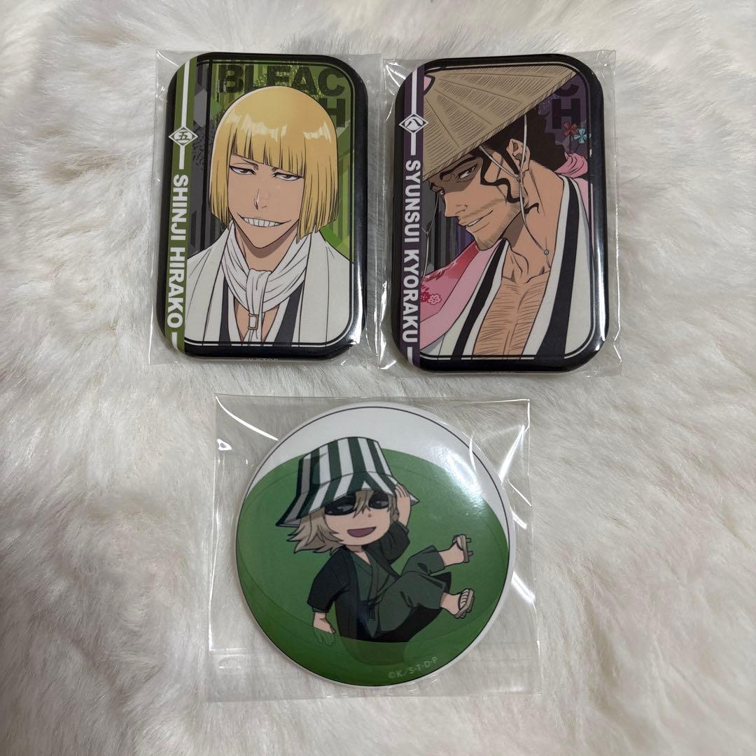 BLEACH 缶バッジ3点セット 平子真子 京楽春水 浦原喜助 - メルカリ