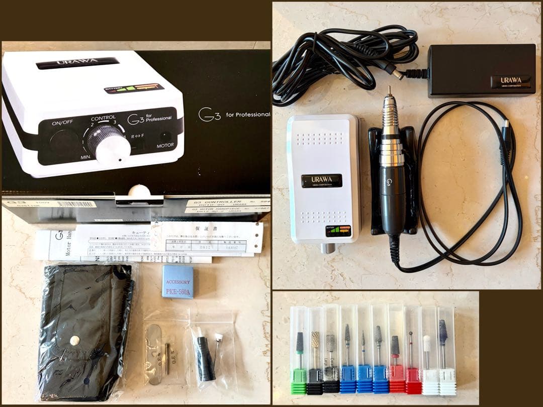 ウラワ G3 白 ネイルマシーン 箱入り ビットおまけ Petitor 【正規代理店】日本製 ネイルマシン ウラワG3 URAWA サロン