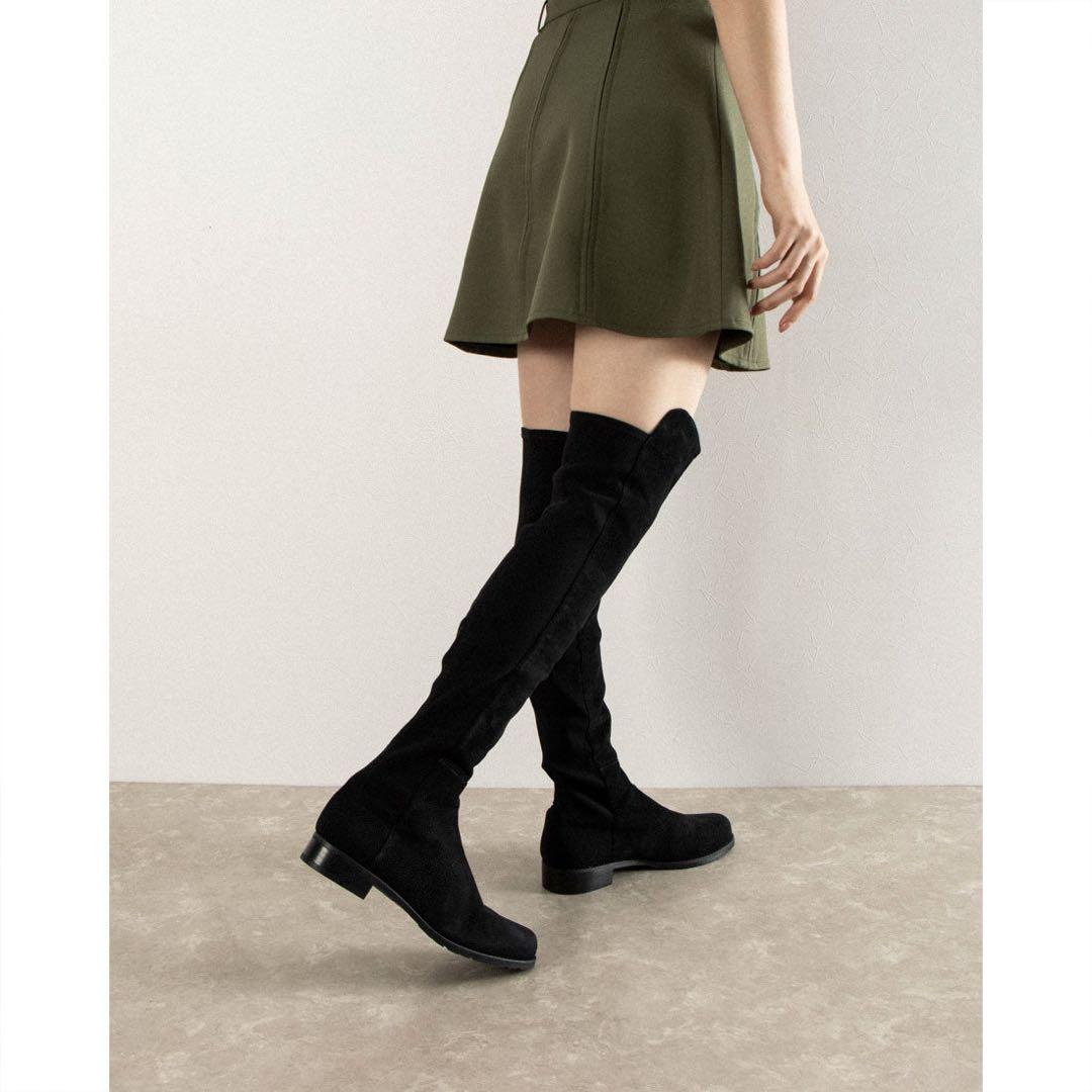 【まめ】23.5cm スチュアート ワイツマン 5050 ニーハイブーツ