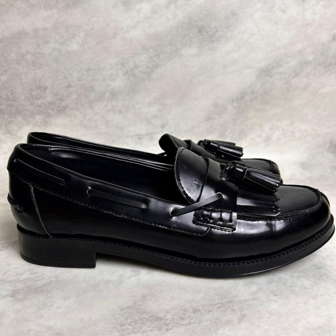 未使用級】TOD'S トッズ タッセルローファー レザー ブラック - メルカリ