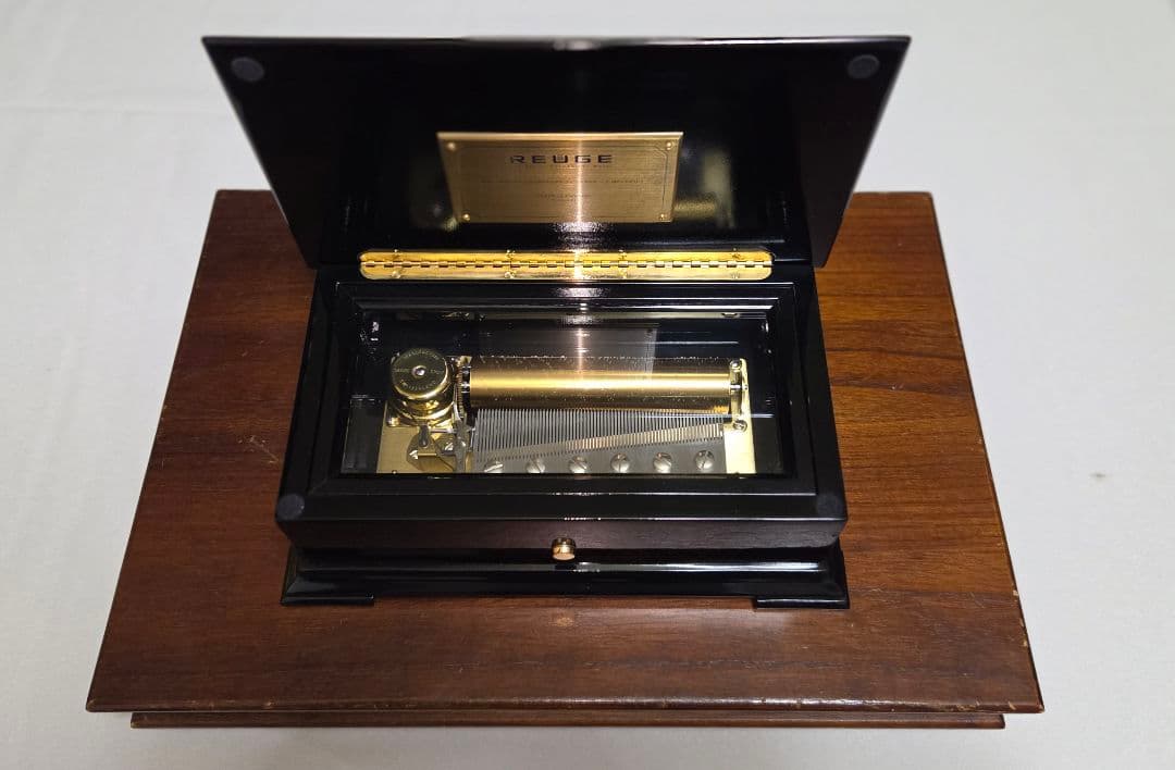 リュージュ オルゴール カノン 72弁 ローズ 象嵌 共鳴箱 オルゴール