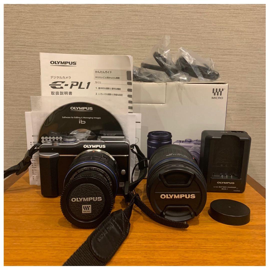 アイナさま用【OLYMPUS】E−PL1 Wズームキット BLACK ミラーレス アイナさま用【OLYMPUS】E−PL1 Wズームキット BLACK ミラーレス