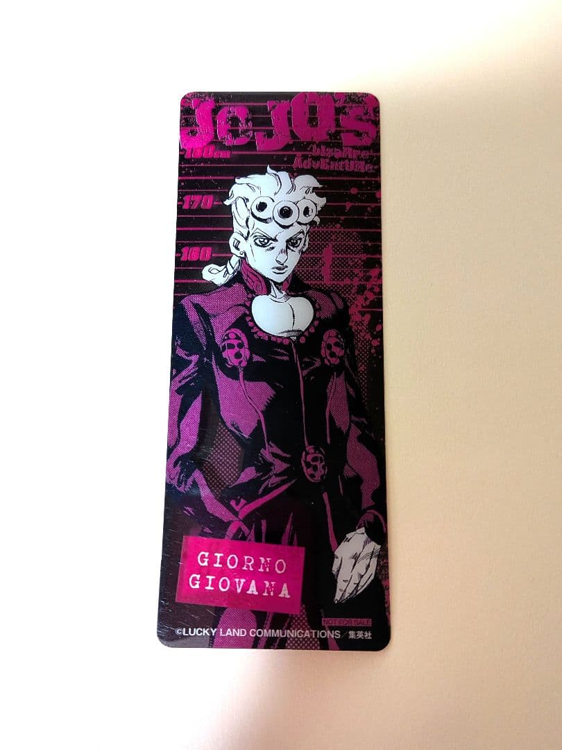 ☆ジョジョの奇妙な冒険 第5部 黄金の風 ノベルティしおり ジョルノ