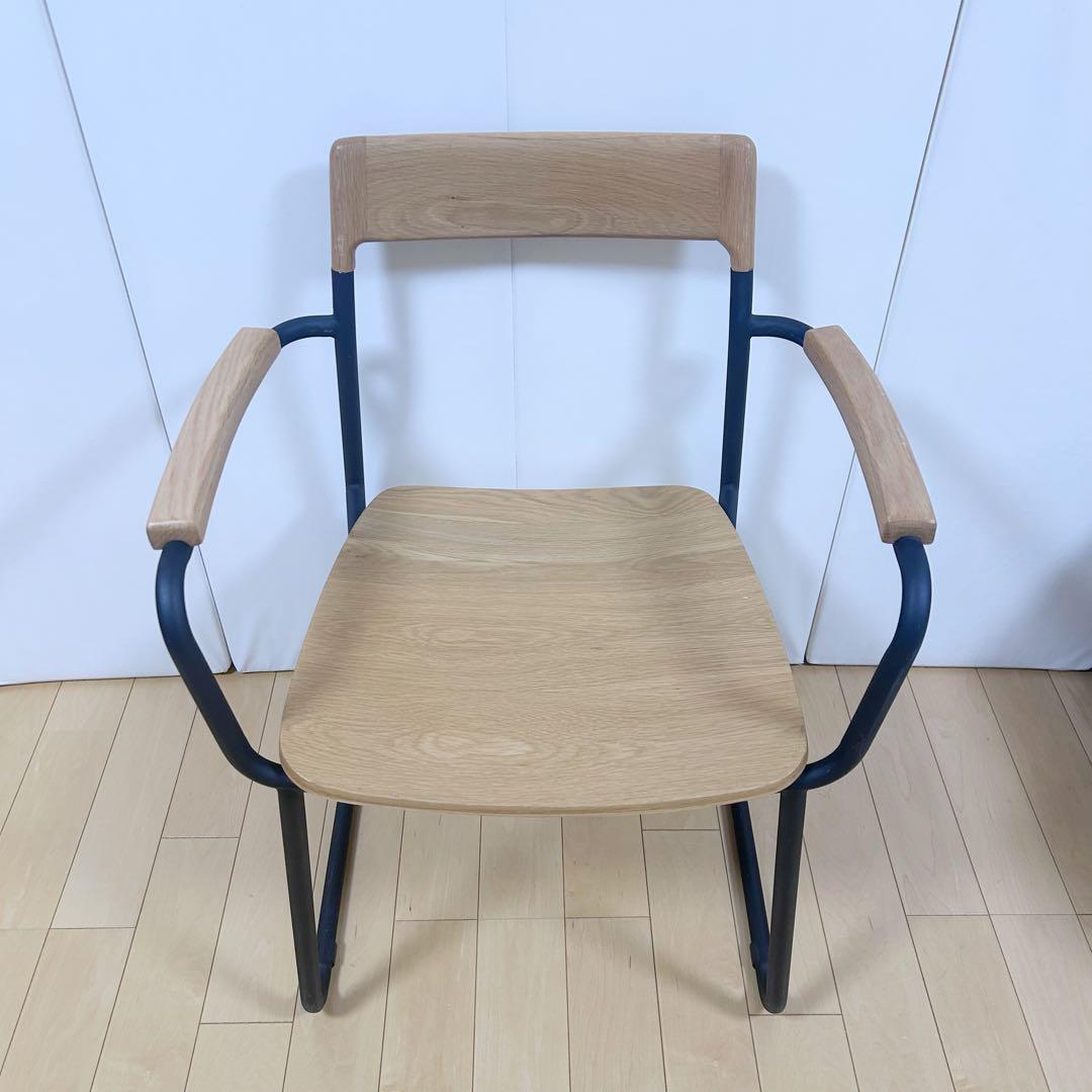 北欧 モリヨシFlo POKKYARMCHAR ナラ材 アーム付 天然木アイアン