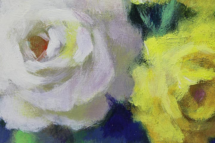 沖田幸和　一枚の繪 【薔薇】 油彩 3号