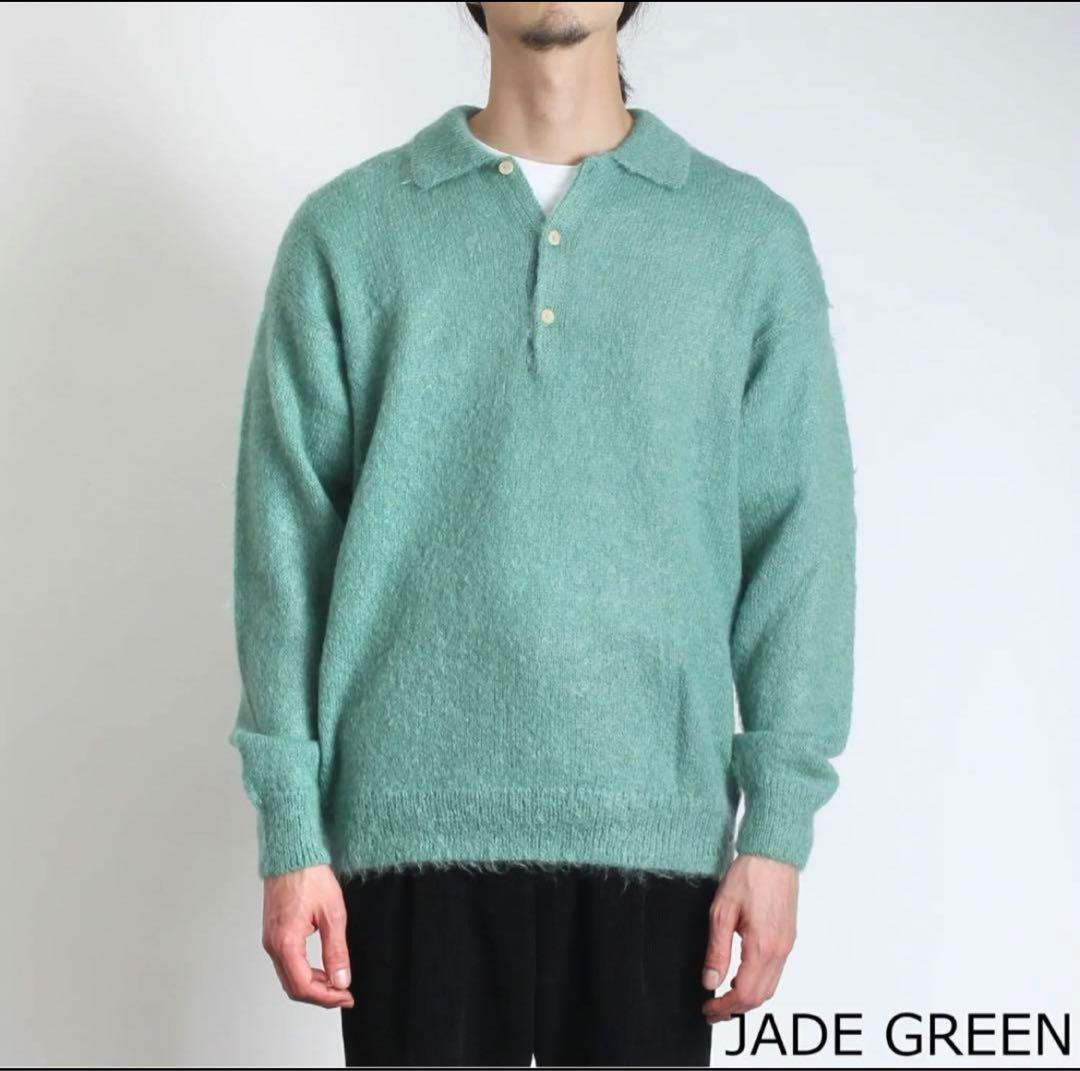 AURALEE オーラリー モヘアニット ニットポロ グリーン 緑 - メルカリ