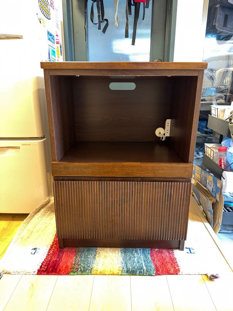 キッチンカウンター　国産 COMTE（コンテ）NA 下台60ウォールナット無垢材 CAF 60 天板 + 60カウンター下台 組み合わせ 60cm天板 3段引き出し