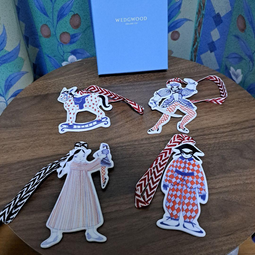 新品】Wedgwood ウエッジウッド ホリディオーナメント 4点セット