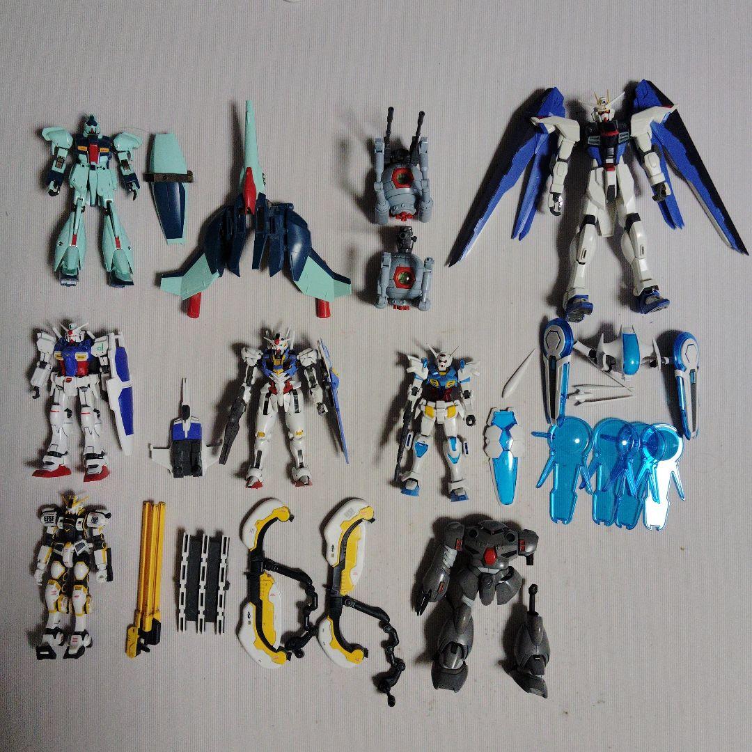 ジャンクHG EG MG SD ガンプラ 完成品 53体セット+ 複数パーツ