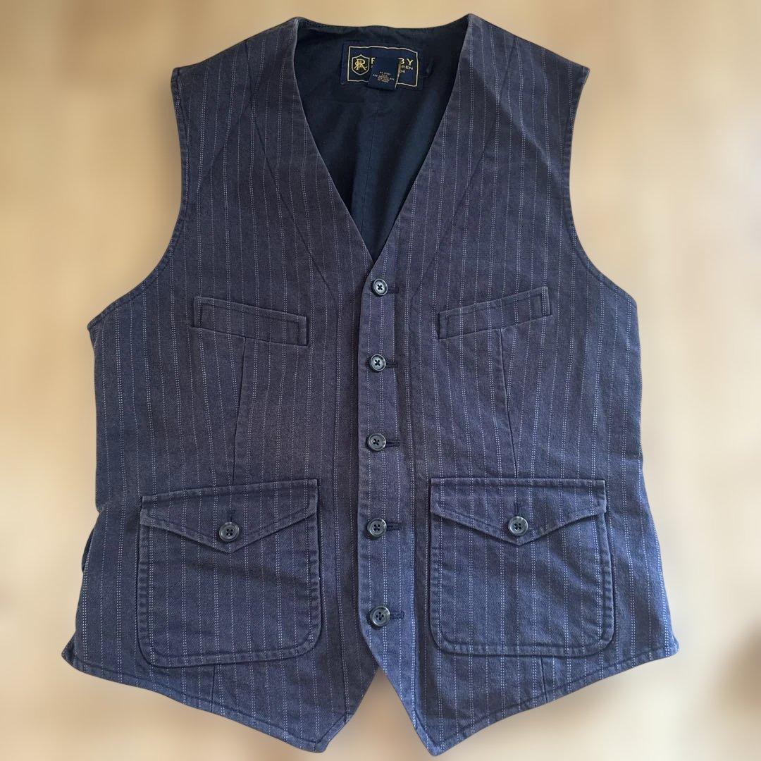 RALPH LAUREN RUGBY ダークネイビー ストライプ ベスト - メルカリ