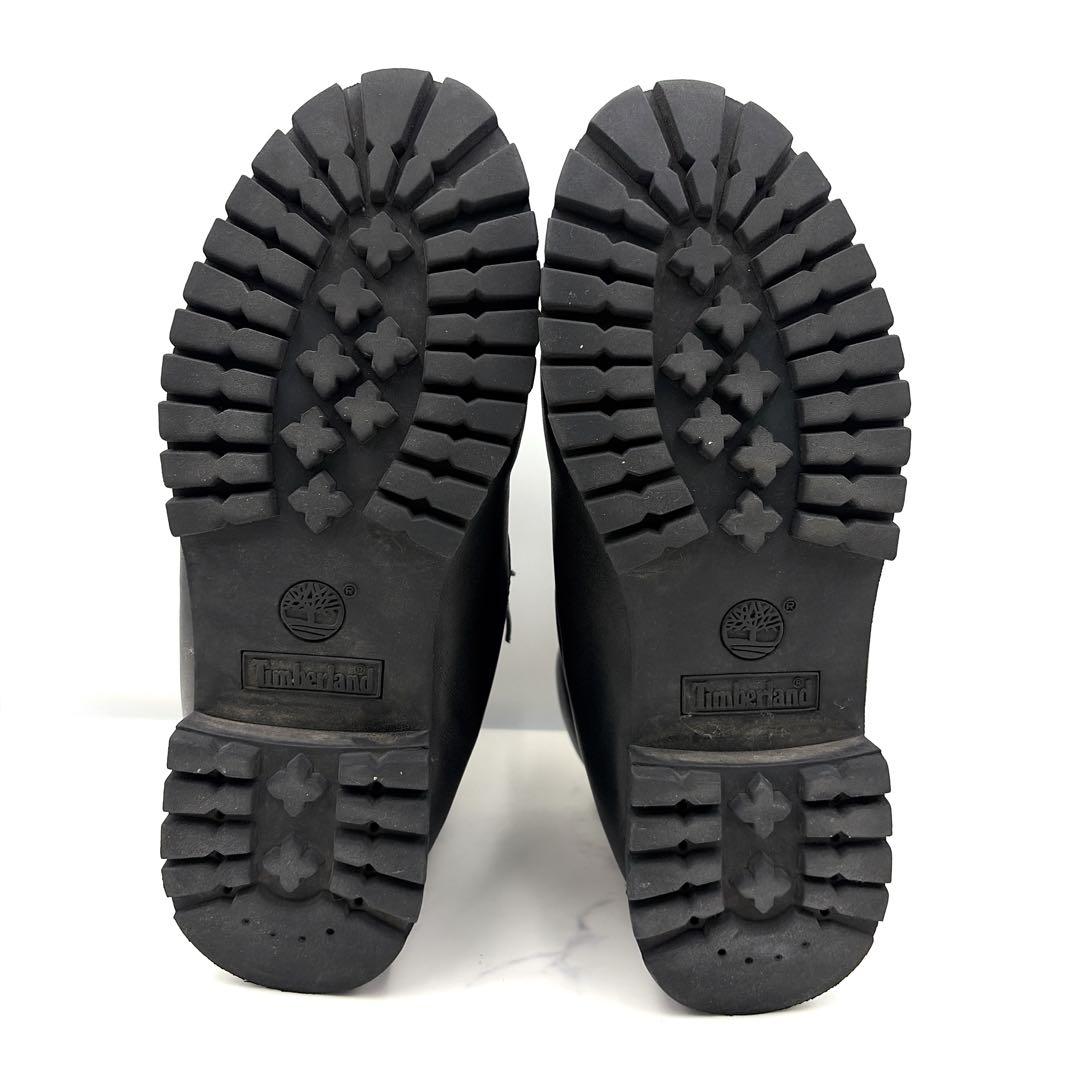 希少 ティンバーランド 6インチブーツ 黒 9.5W 27.5cm 刺繍 本革