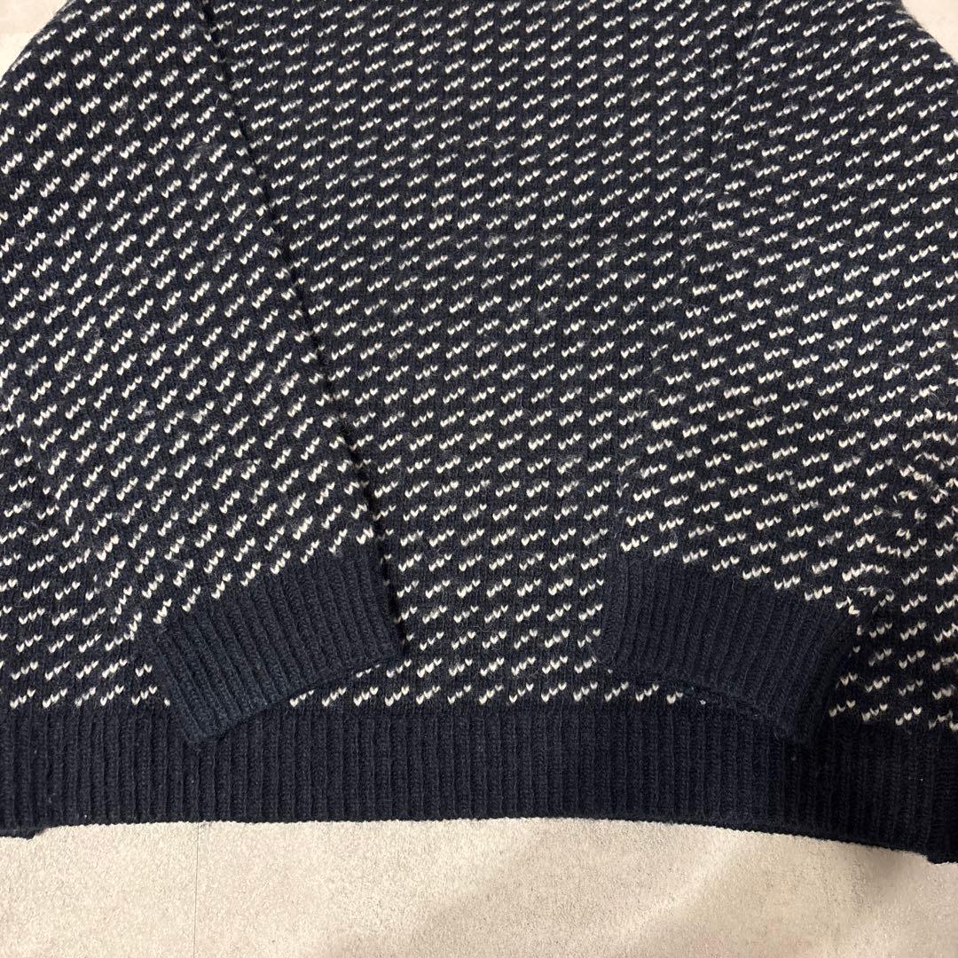 L.L.Bean バーズアイニット 90s 00s ネイビー ノルウェー製 古着