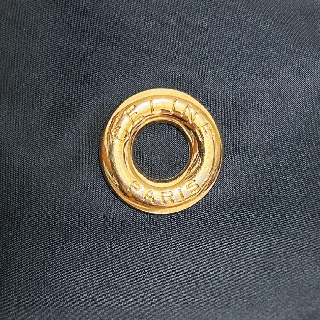 《美品》CELINE(セリーヌ)ハンドバッグ　ナイロン　サークルロゴ