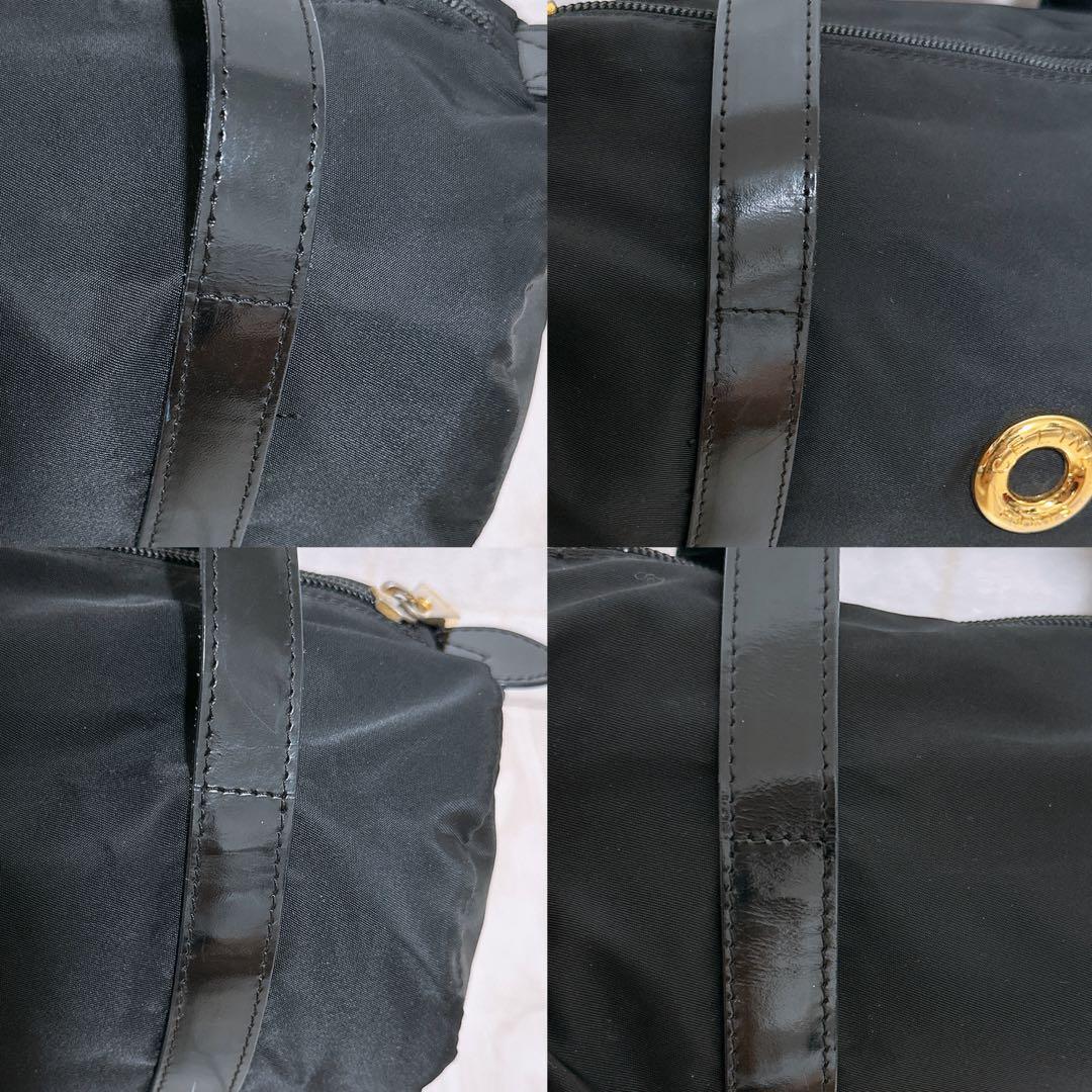 《美品》CELINE(セリーヌ)ハンドバッグ　ナイロン　サークルロゴ