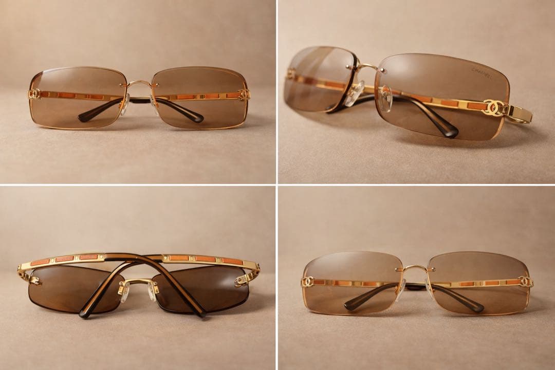 CHANEL シャネルリムレスサングラス 4113 C.291/7Hココマーク - メルカリ