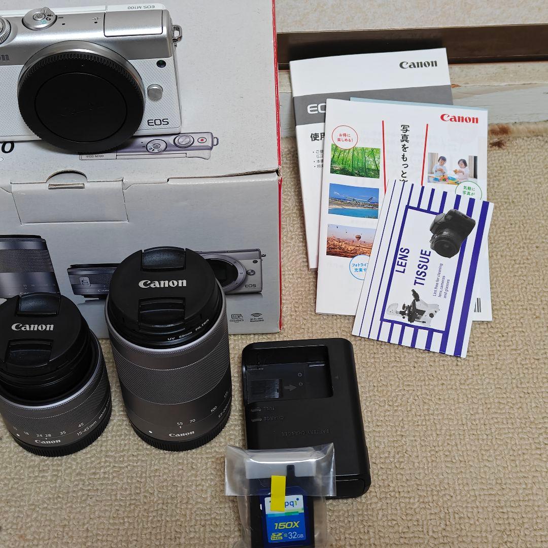 《264》Canon ミラーレス一眼 EOS M100 ダブルズームキット 美品