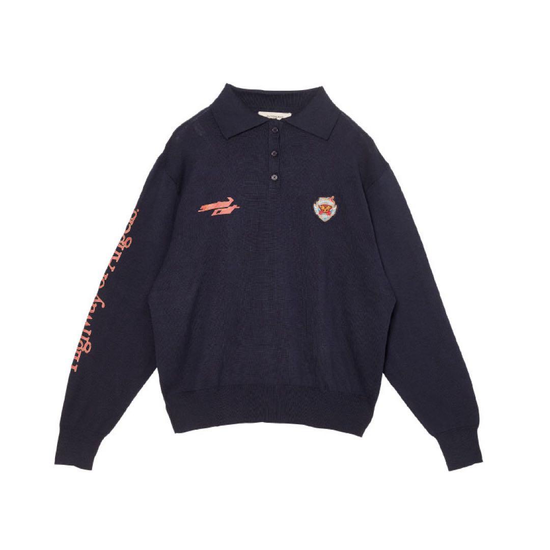 ずっと真夜中でいいのに。 ずとまよ グッズ ニット ポロシャツ Navy ずと