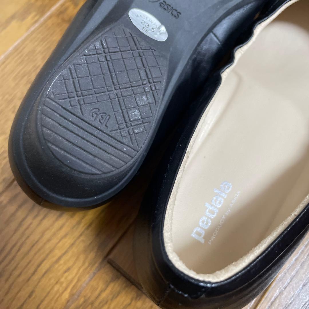 美品 asics walking pedala ブラック 23.5cm