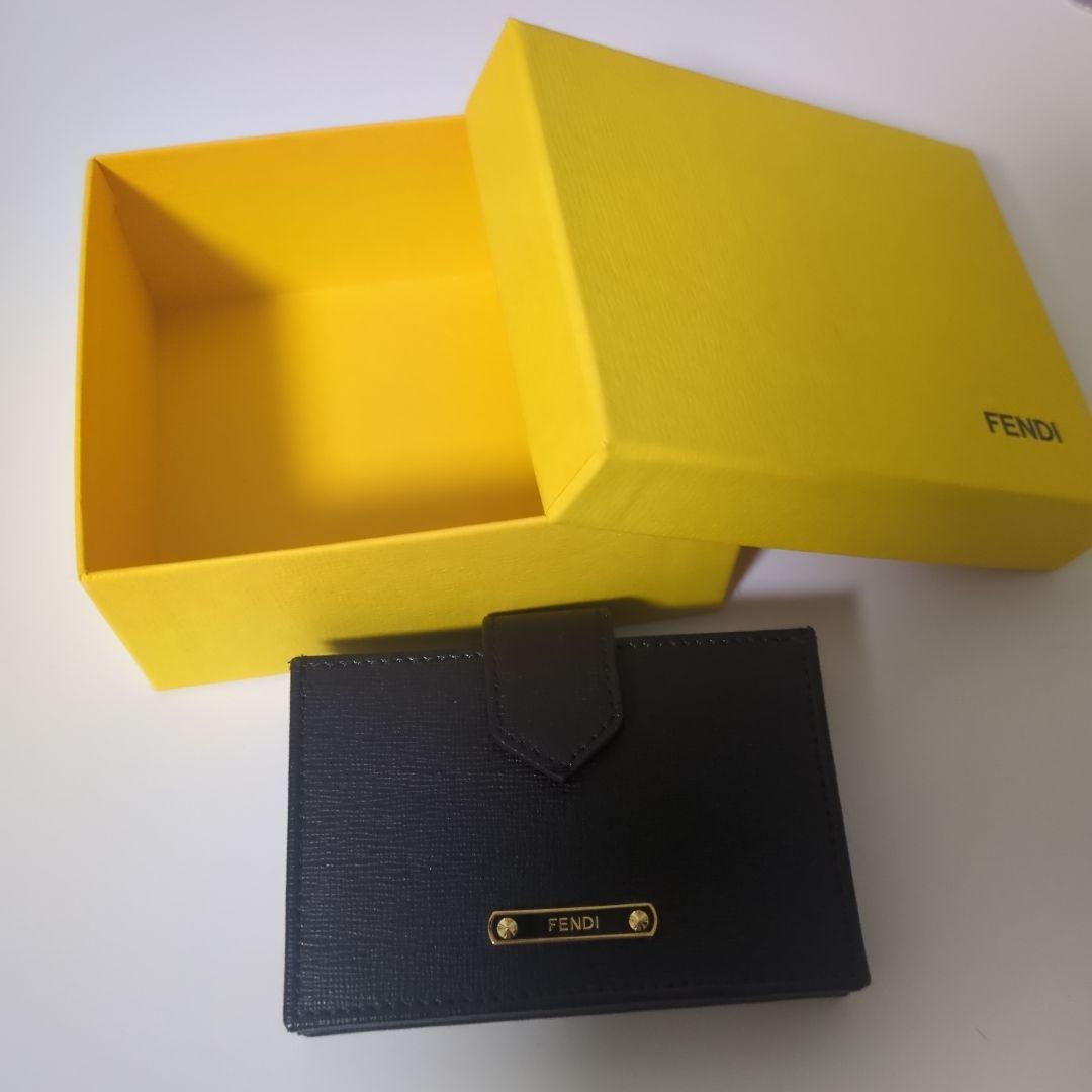 FENDI 名刺入れ 黒 箱付き FENDI - 新品 フェンディ FENDI カードケース シャドー ダイアゴナル