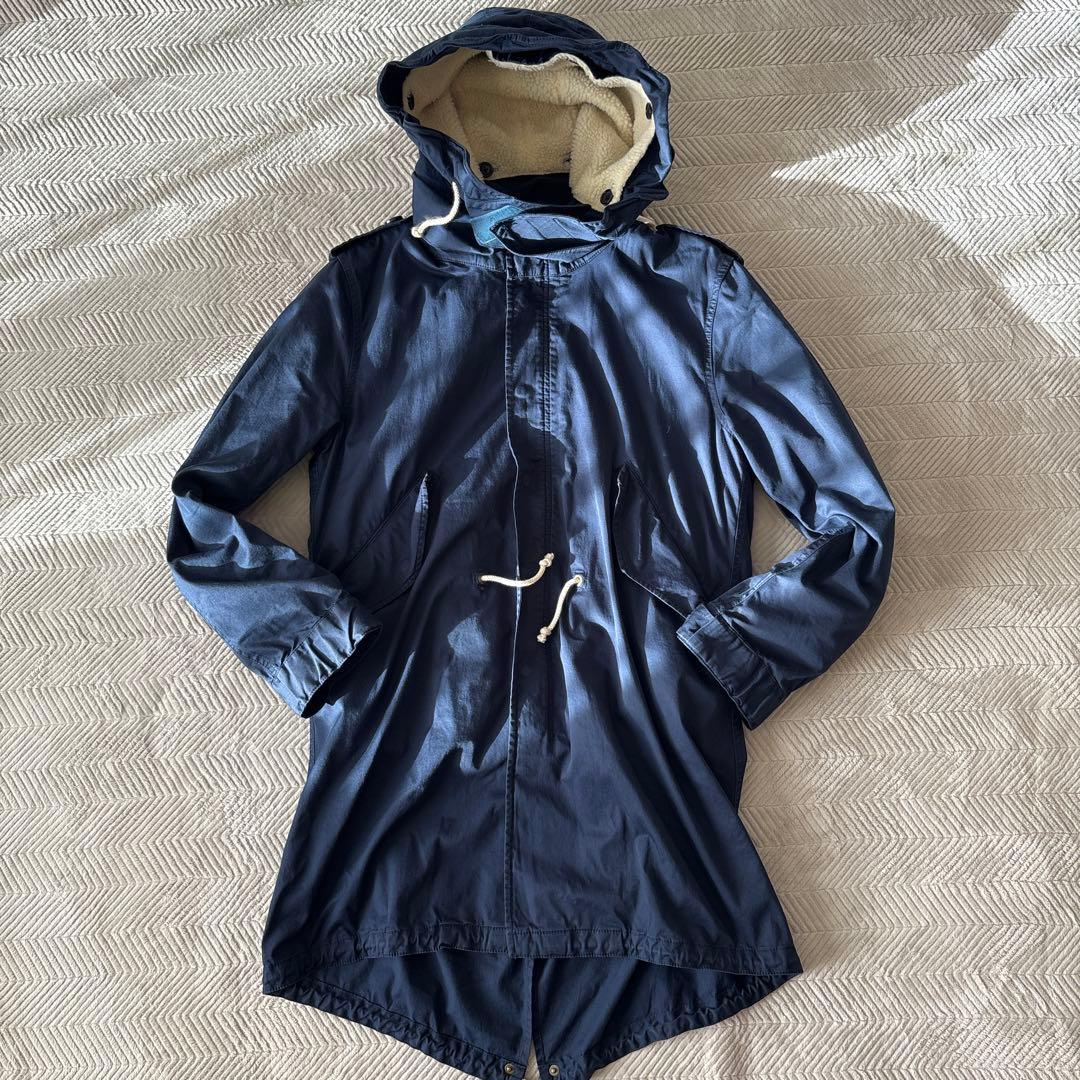 まさ様専用裏ボアインナー付モッズコートL 紺