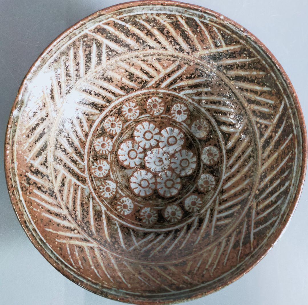 106-2/唐津焼/須田祥豊作/如拙庵/彫三島平茶碗 - メルカリ